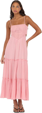 Womens Smocked Maxi Dress Minimalist Casual Long Dress for Daily Wear Beach Vacation Everyday Outfit