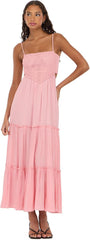 Womens Smocked Maxi Dress Minimalist Casual Long Dress for Daily Wear Beach Vacation Everyday Outfit