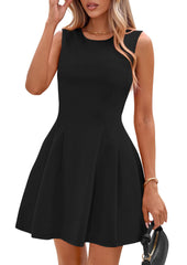 Minimalist 2026 Elegant Classy Women's A Line Business Casual Work Graduation Cocktail Short Summer Dress