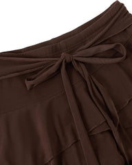 Youth Womens Mesh Ruffle Mini Skirt Summer Flowy Tiered Layered Pleated Skirt With Built In Shorts for Teens