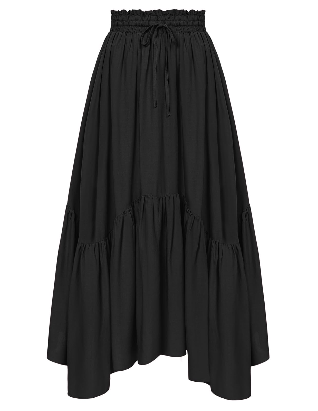 Minimalist Maxi Skirt for Women High Waist Renaissance Long Skirt with Pockets Minimalist Daily Casual Outfit