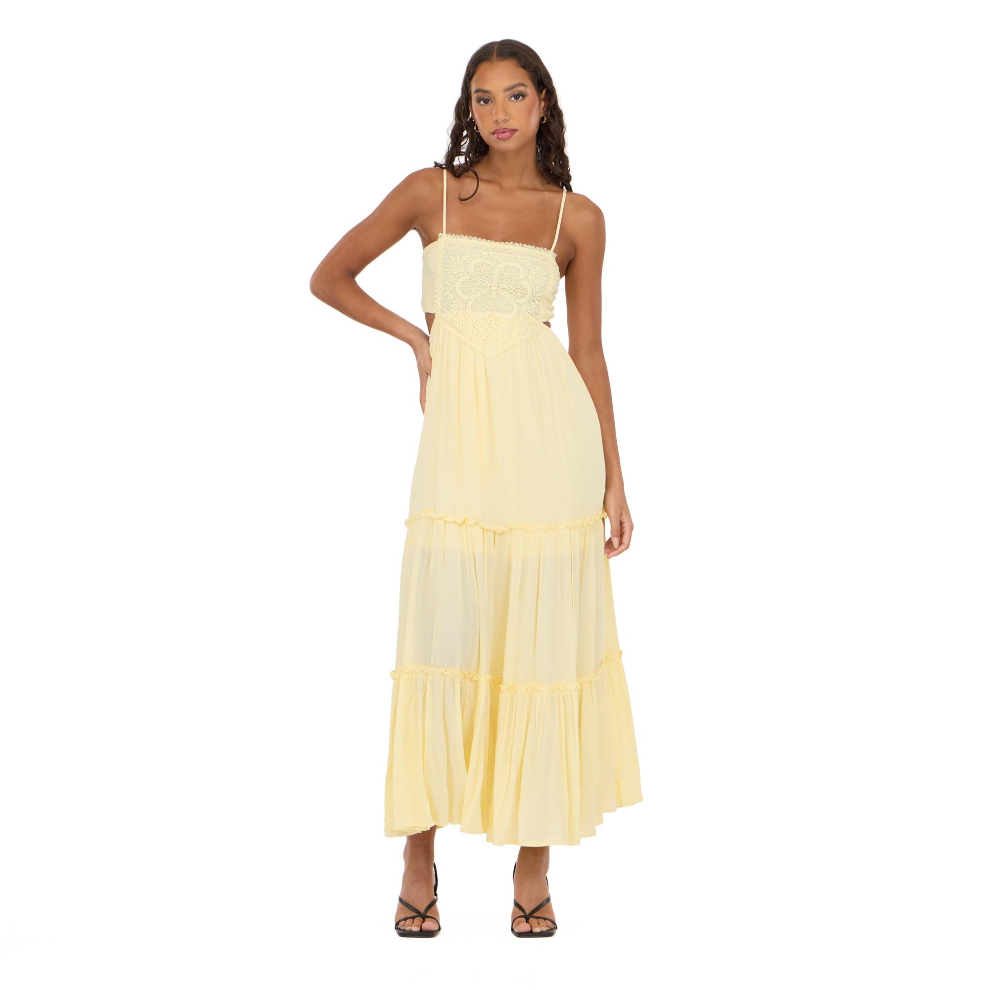 Womens Smocked Maxi Dress Minimalist Casual Long Dress for Daily Wear Beach Vacation Everyday Outfit
