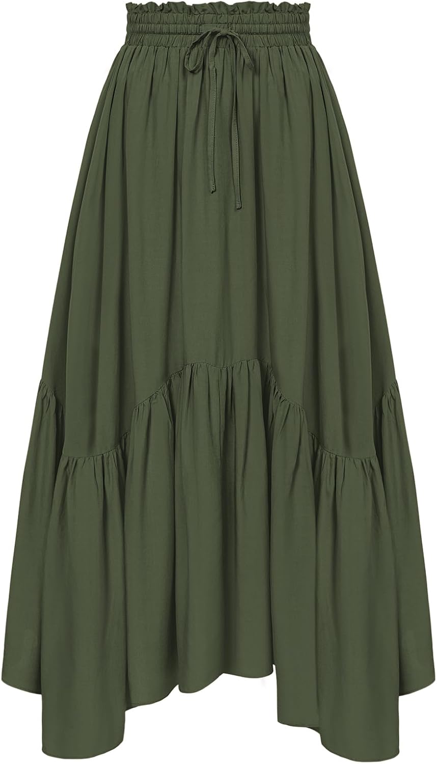Minimalist Maxi Skirt for Women High Waist Renaissance Long Skirt with Pockets Minimalist Daily Casual Outfit