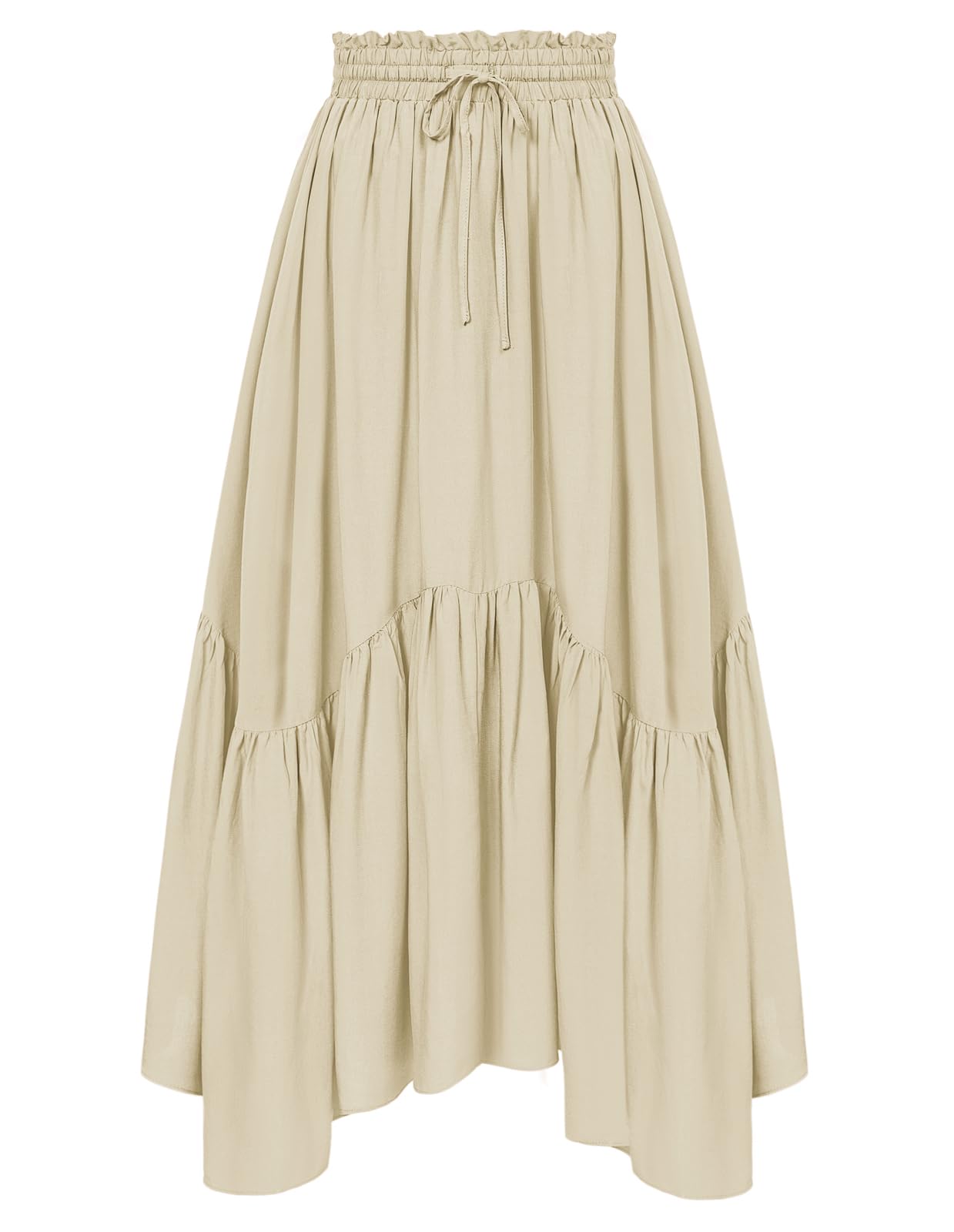 Minimalist Maxi Skirt for Women High Waist Renaissance Long Skirt with Pockets Minimalist Daily Casual Outfit
