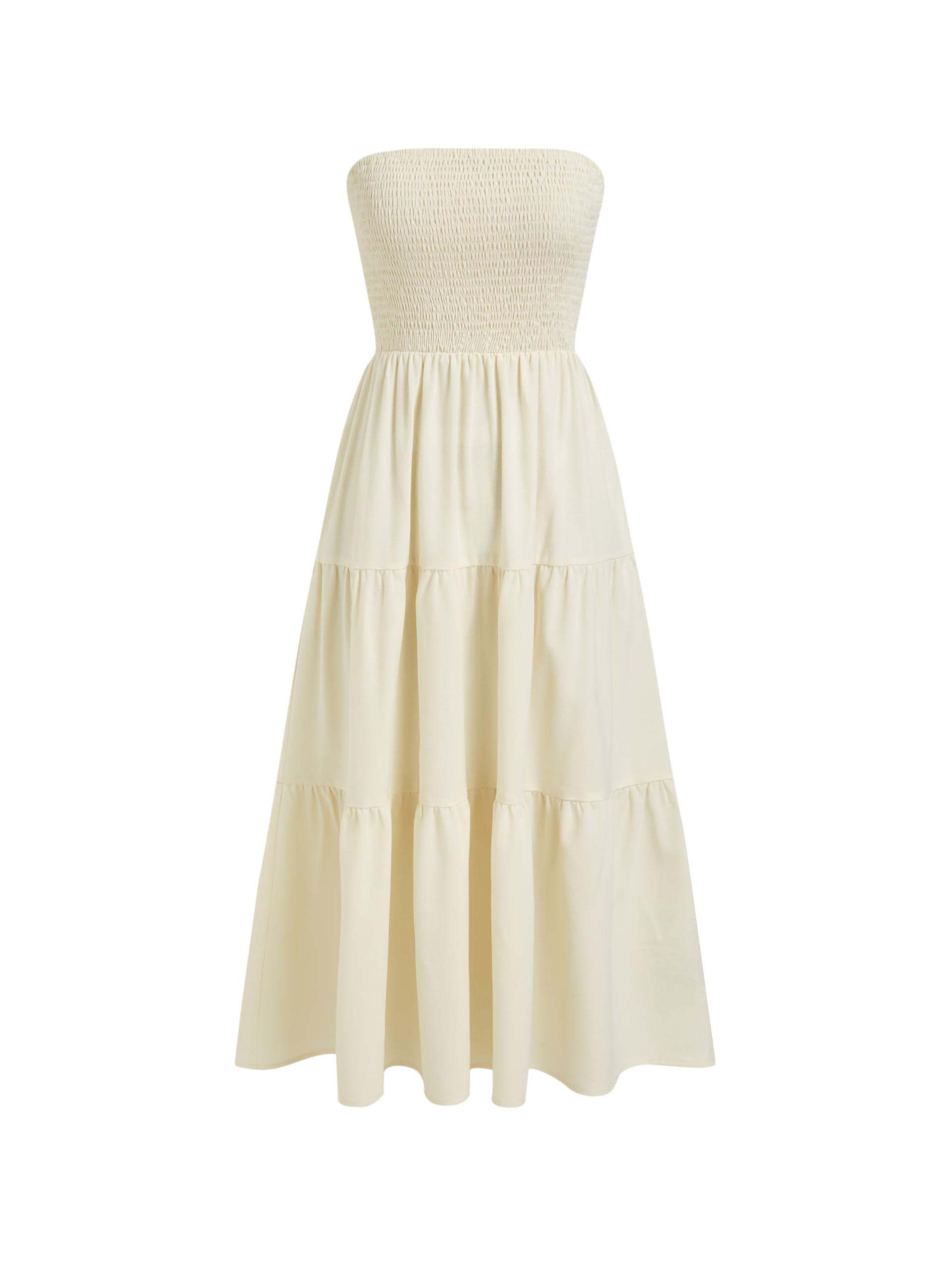 Youth Womens Strapless Dress with Pockets Tube Striped Long A Line Midi Dresses Beach Vacation Casual Summer Outfits