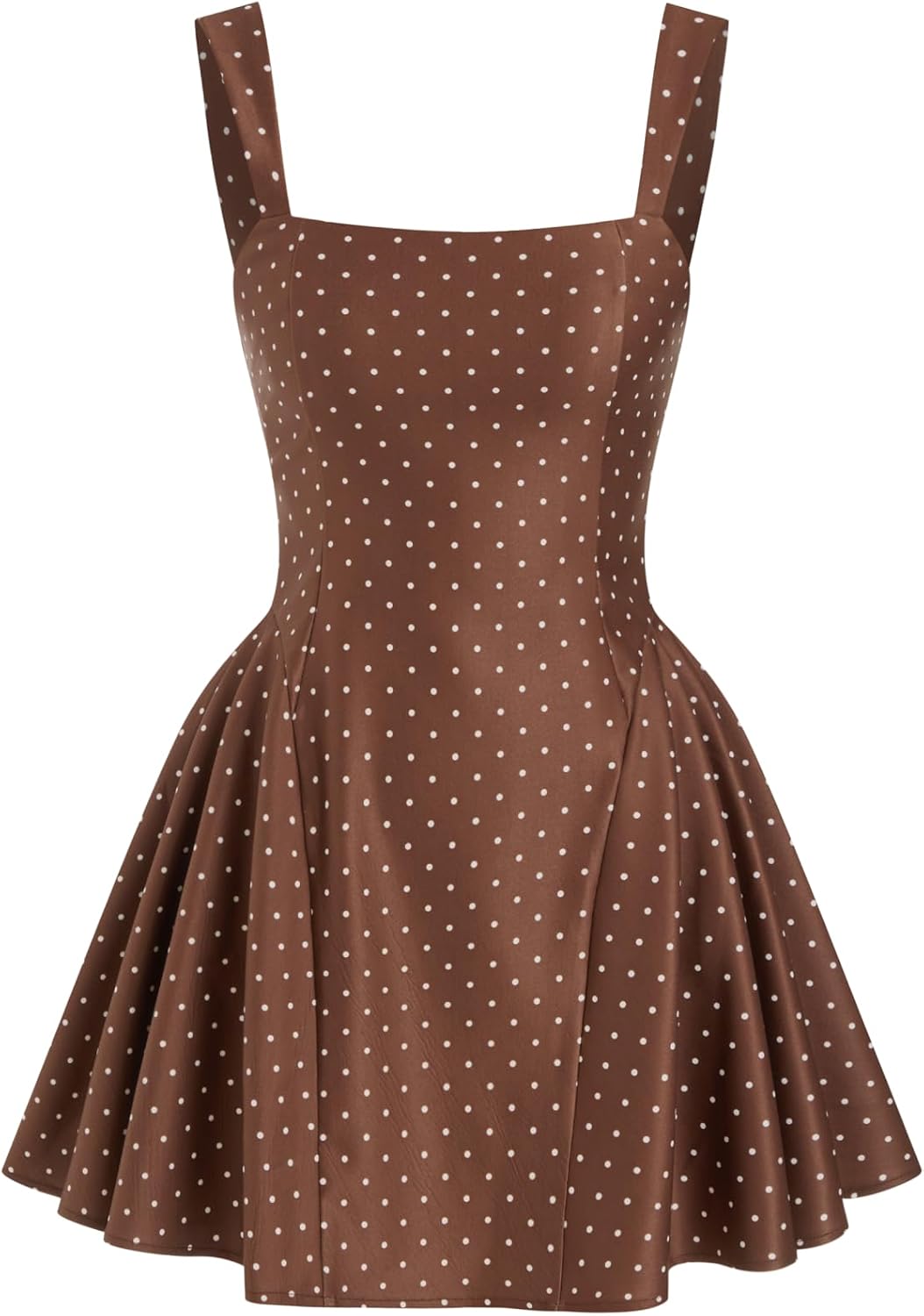 Business Casual Women's Polka Dot Square Neck Sleeveless Mini Dress Summer Going Out Date Night Work Daily Wear Dress