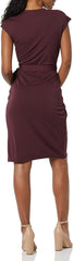 Youth Style Women's Classic Cap Sleeve V Neck Wrap Dress Daily Casual Going Out Dresses Available In Multiple Sizes Including Plus Size