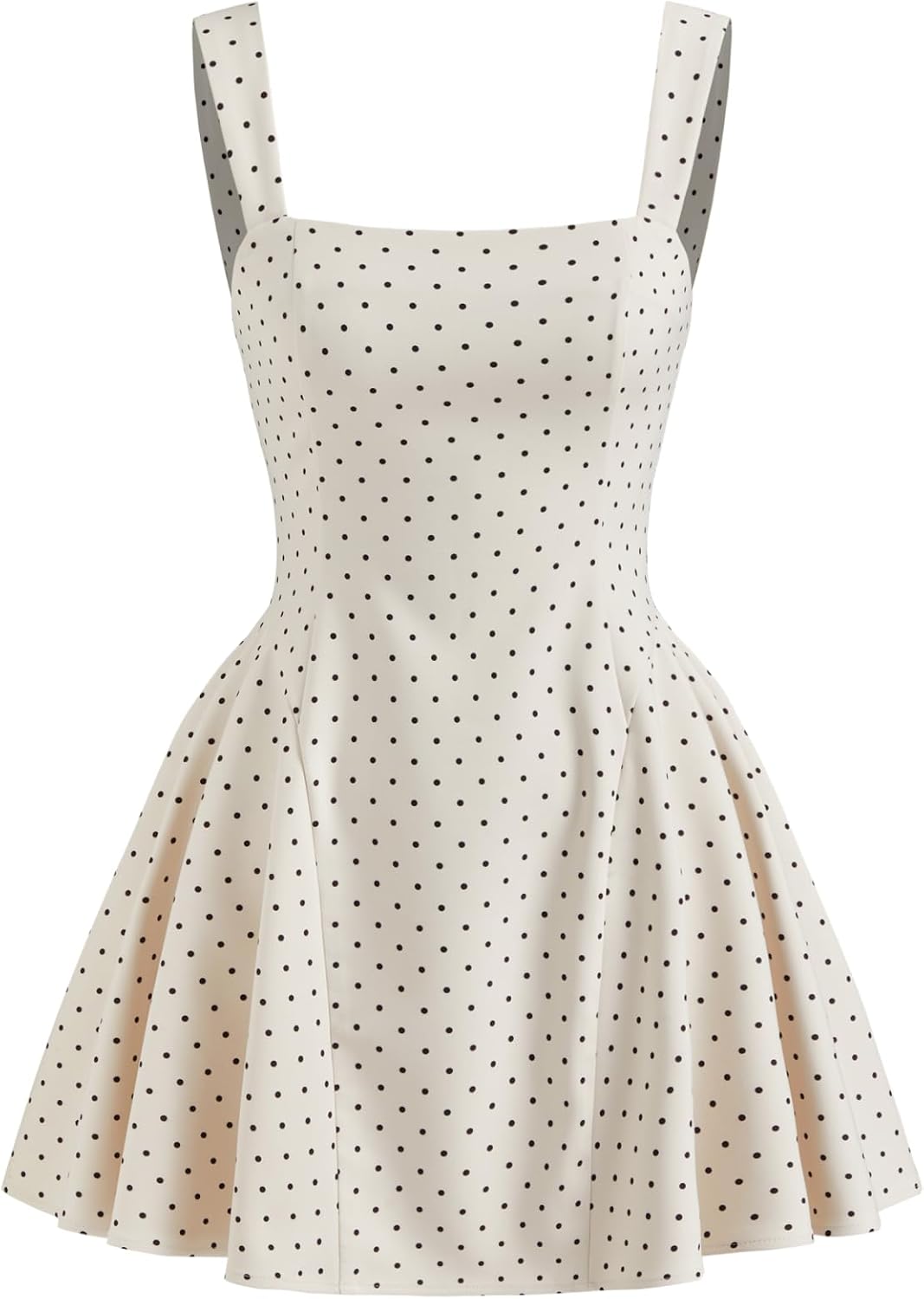 Business Casual Women's Polka Dot Square Neck Sleeveless Mini Dress Summer Going Out Date Night Daily Wear Dress