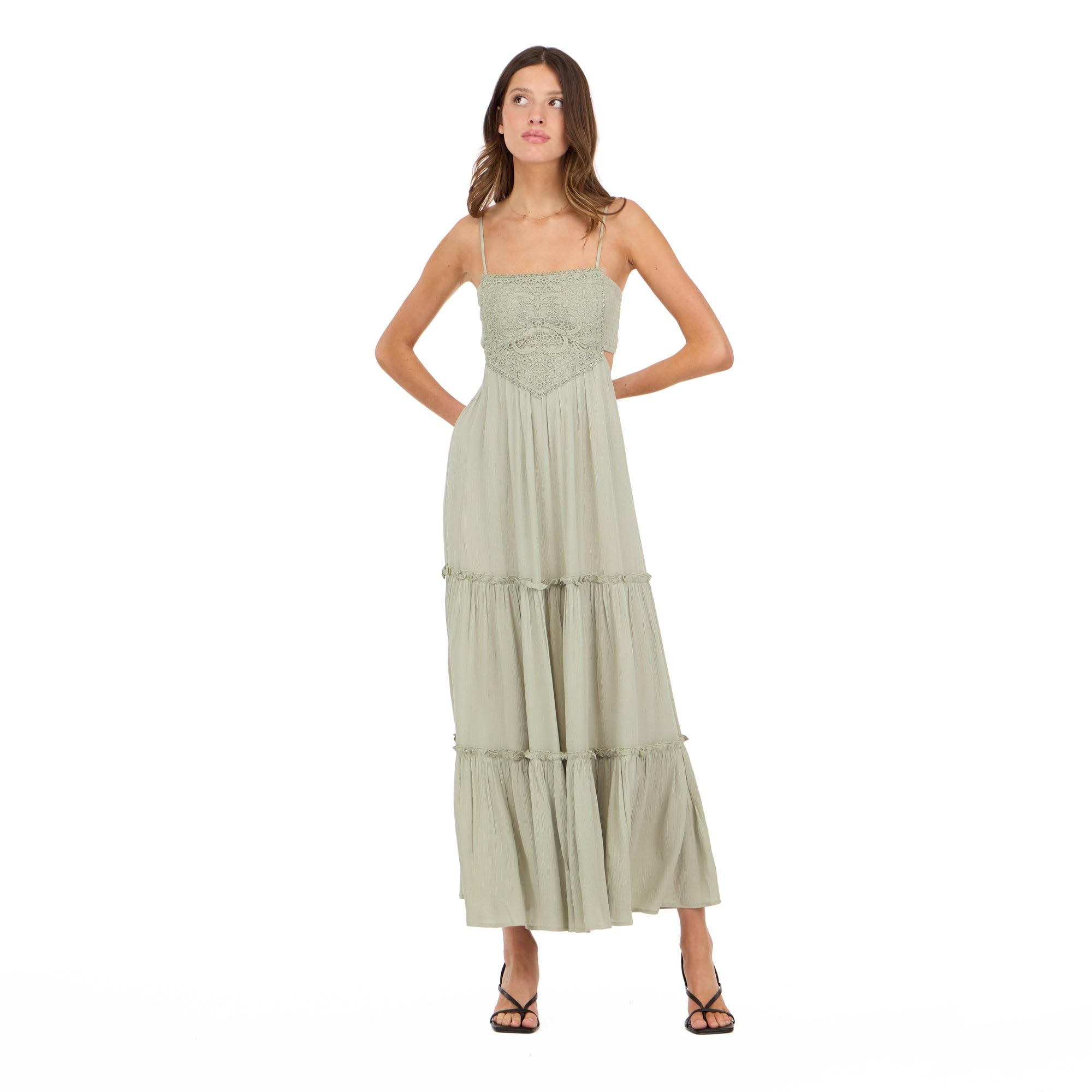Womens Smocked Maxi Dress Minimalist Casual Long Dress for Daily Wear Beach Vacation Everyday Outfit