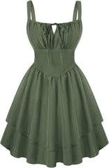 Youth 2026 Summer Corset Mini Dress For Women Teens Ruffle Sundress Graduation Homecoming Party Dress