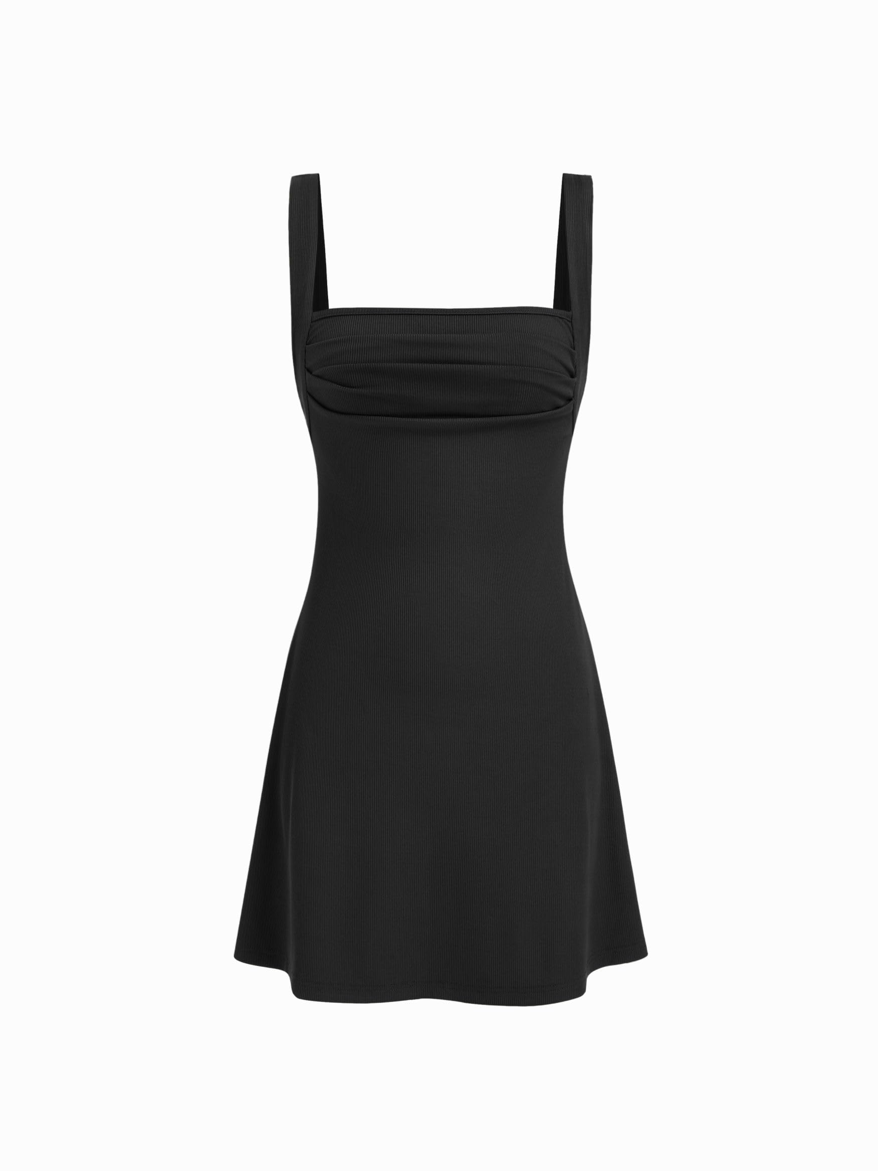 2026 Business Summer Floral Mini Dress for Women Cut Out Back Square Neck Sleeveless Cocktail Dress for Business Events