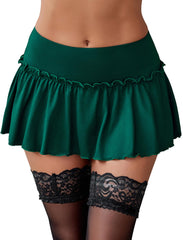 Minimalist Sexy Solid Ruffle Short Mini Skirt for Women Minimalist Daily Lingerie Outfit for Casual Wear Dates