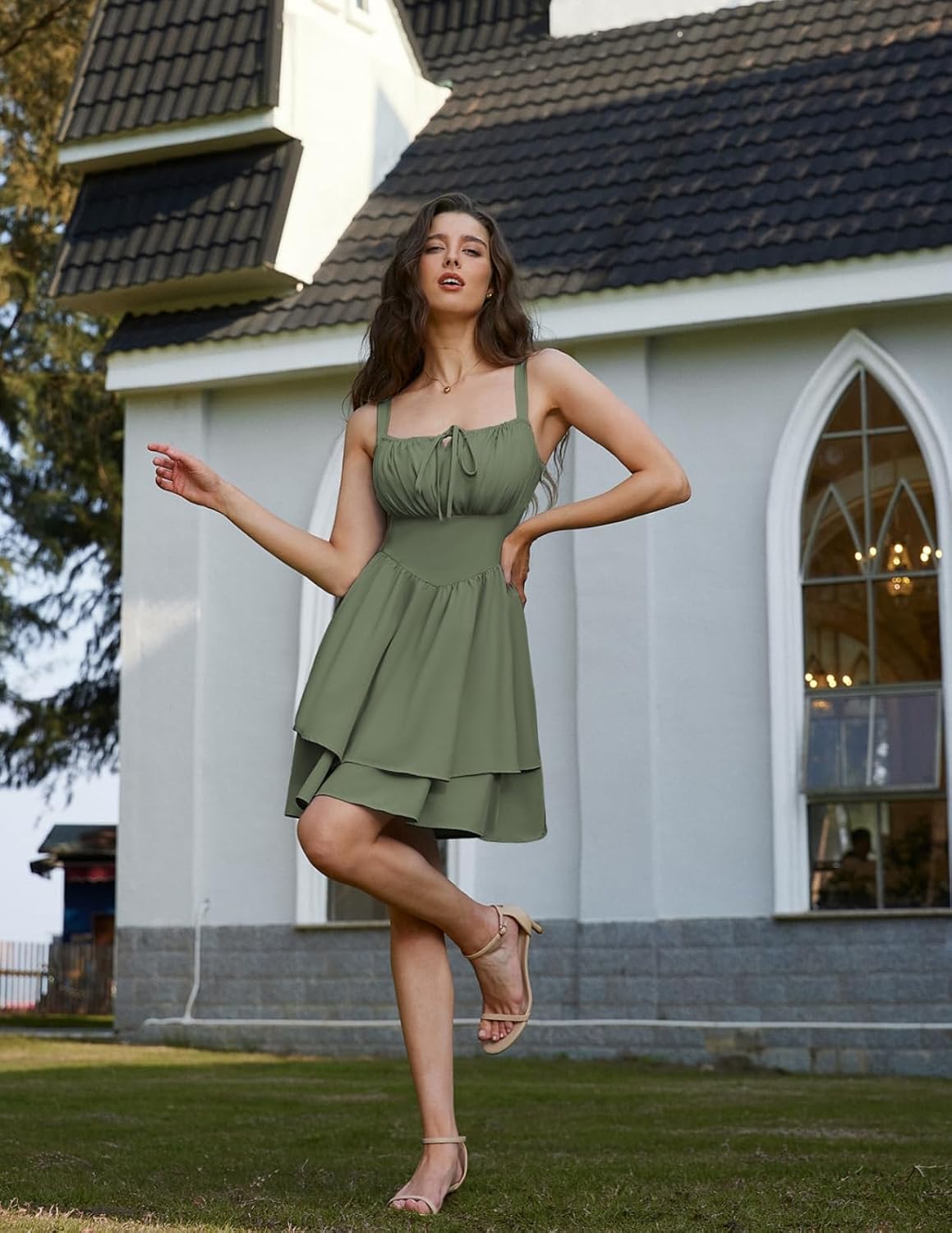 Youth 2026 Summer Corset Mini Dress For Women Teens Ruffle Sundress Graduation Homecoming Party Dress