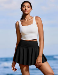 Youth Womens Pleated Athletic Tennis Skirt Golf Skort With Pockets Shorts High Waisted for Workout Pickleball Teens