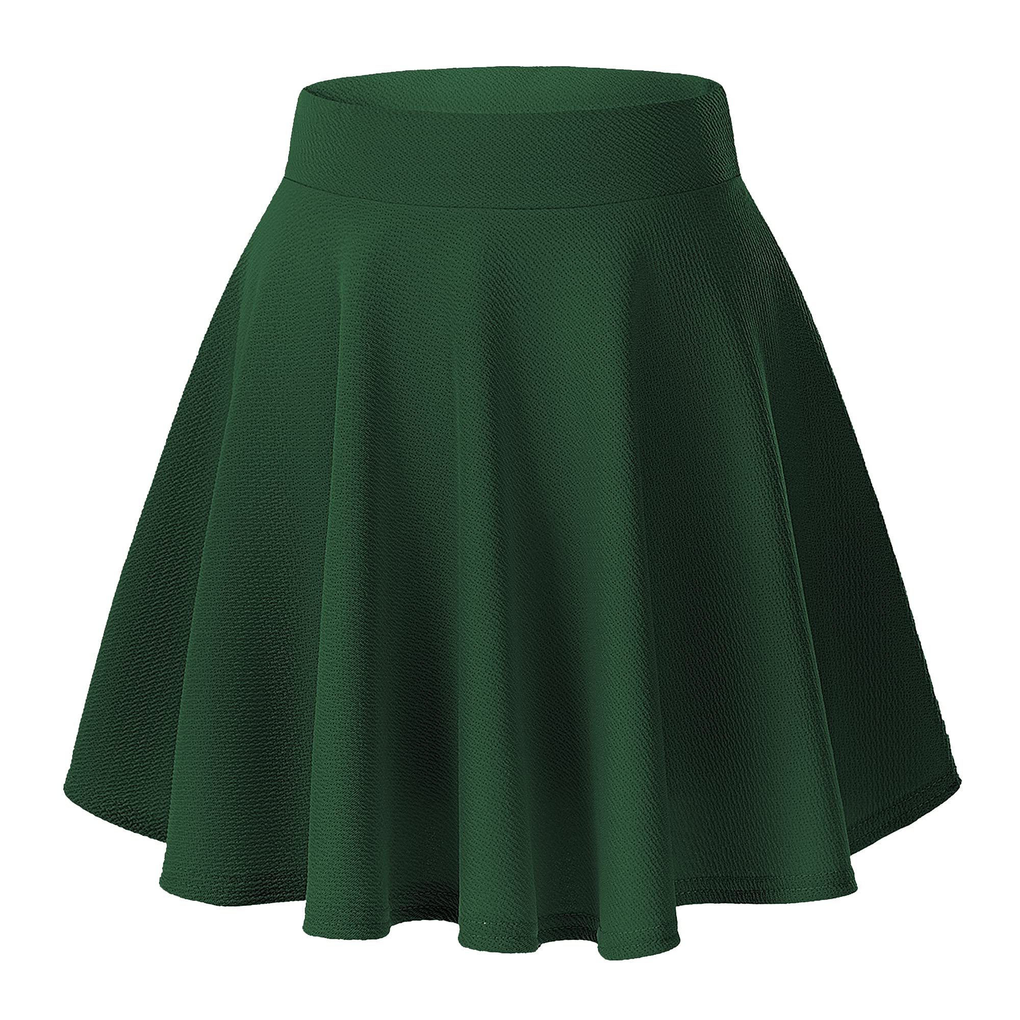 Minimalist Womens Basic Versatile Stretchy Flared Casual Mini Skater Skirt Minimalist Everyday Wardrobe Essential
