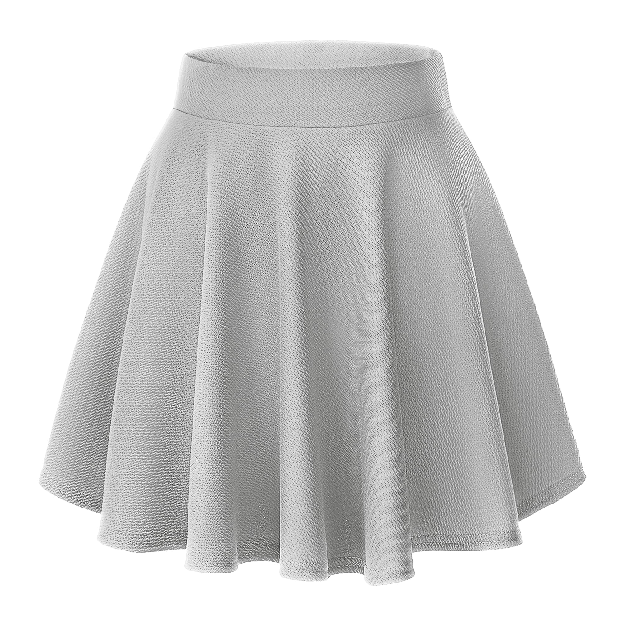 Minimalist Womens Basic Versatile Stretchy Flared Casual Mini Skater Skirt Minimalist Everyday Wardrobe Essential